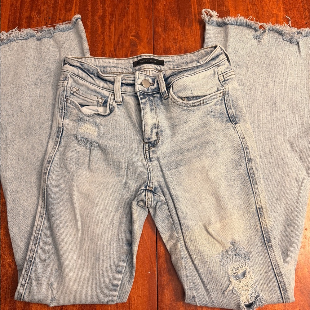 Distressed Light Blue Women's Jeans